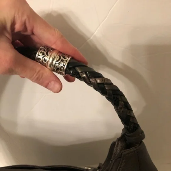 BRIGHTON 👛 silvery bronze bag braided handle